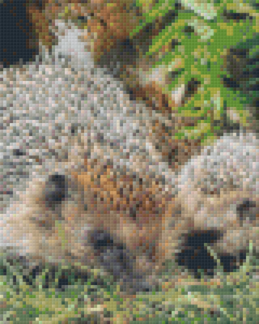 Hedgehogs Four [4] Baseplate PixelHobby Mini-mosaic Art Kit image 0
